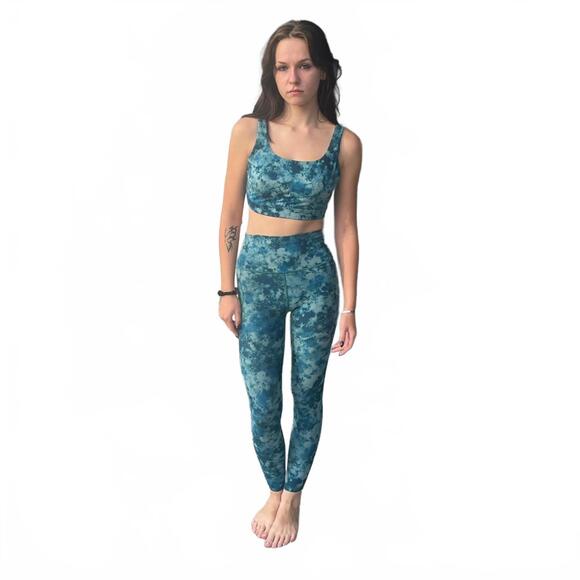 Athleta Pants - Athleta 2 Piece Active Wear Blue Ocean XXS Leggings & Small Bralette